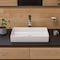Alfi Brand ALFI brand ABC902-W White 24" Modern Rectangular Above Mount Ceramic Sink ABC902-W - alternate 2